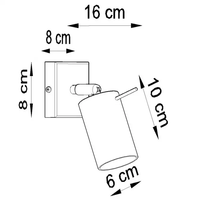 Nástenná lampa Oregon 1 sivá