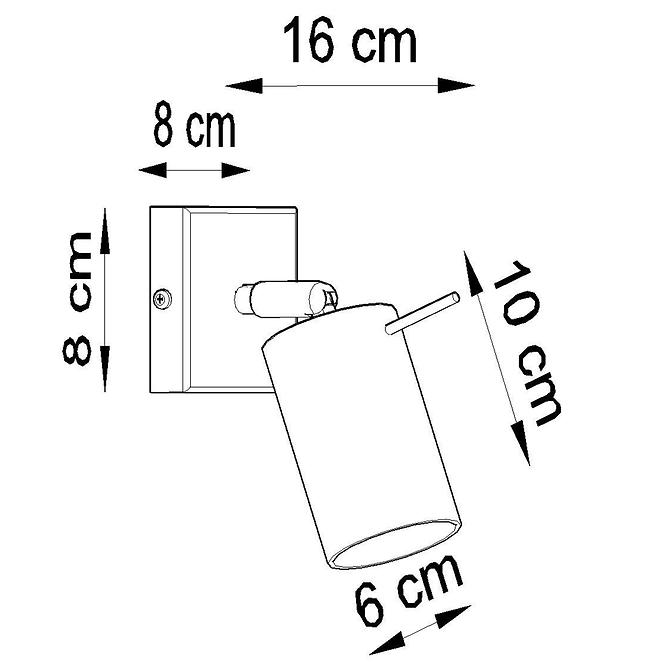 Nástenná lampa Oregon 1 sivá