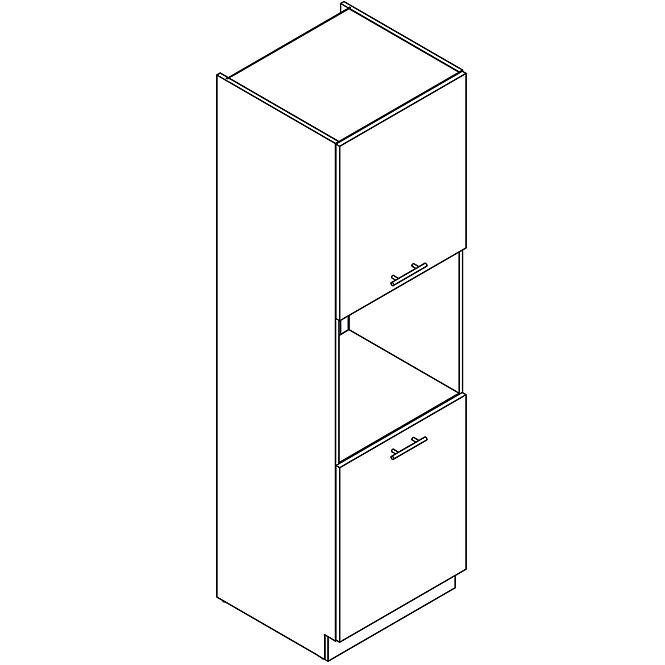 Kuchynská skrinka Denis d60pk 2133 pl biely satén mat/biela,2