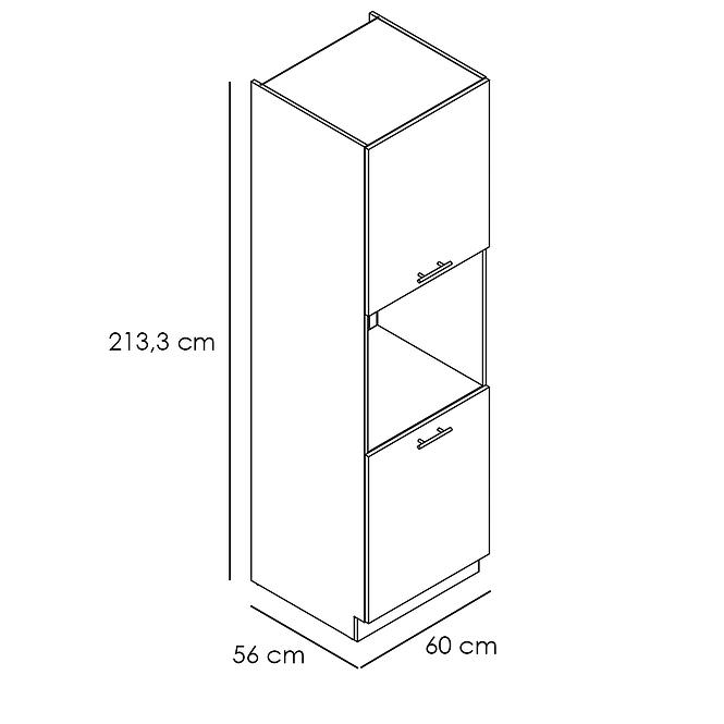 Kuchynská skrinka Denis d60pk 2133 pl biely satén mat/biela