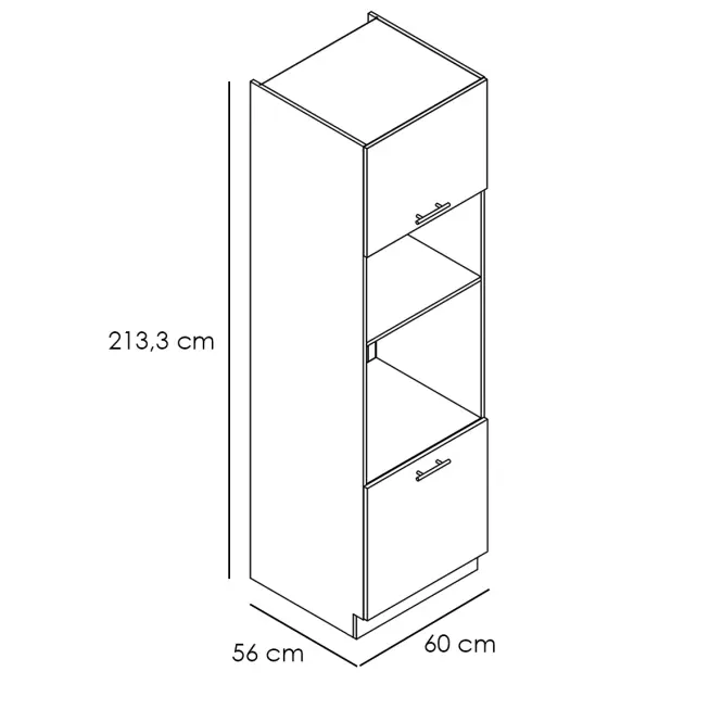 Kuchynská skrinka Denis d60pk mv 2133 pl biely satén mat,3