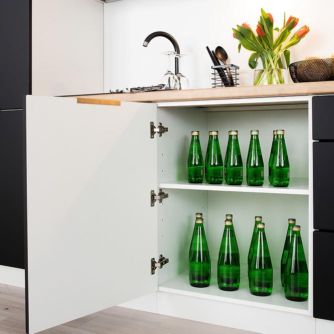 Kuchynská skrinka Denis d60pk 2133 pl čierna mat/biela,20