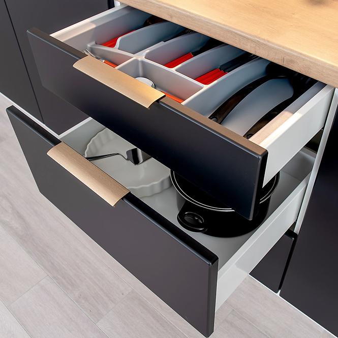 Kuchynská skrinka Denis d60pk 2133 pl čierna mat/biela