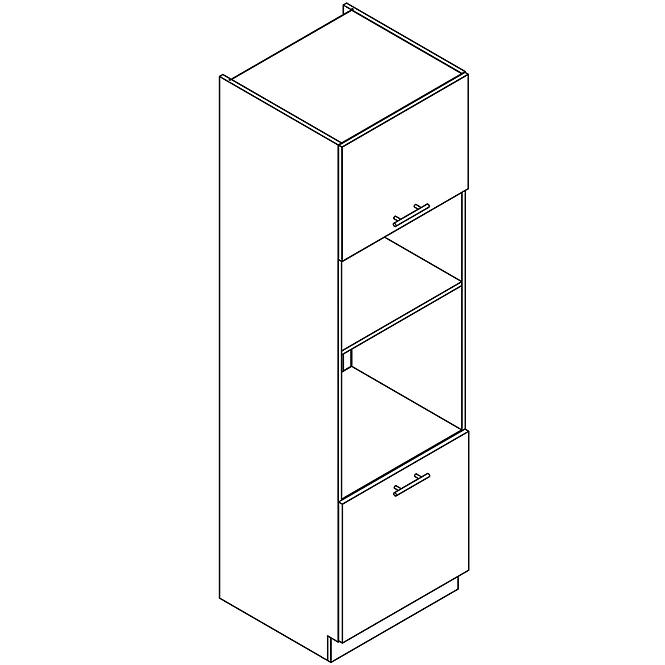 Kuchynská skrinka Denis d60pk mv 2133 pl čierna mat/biela,2