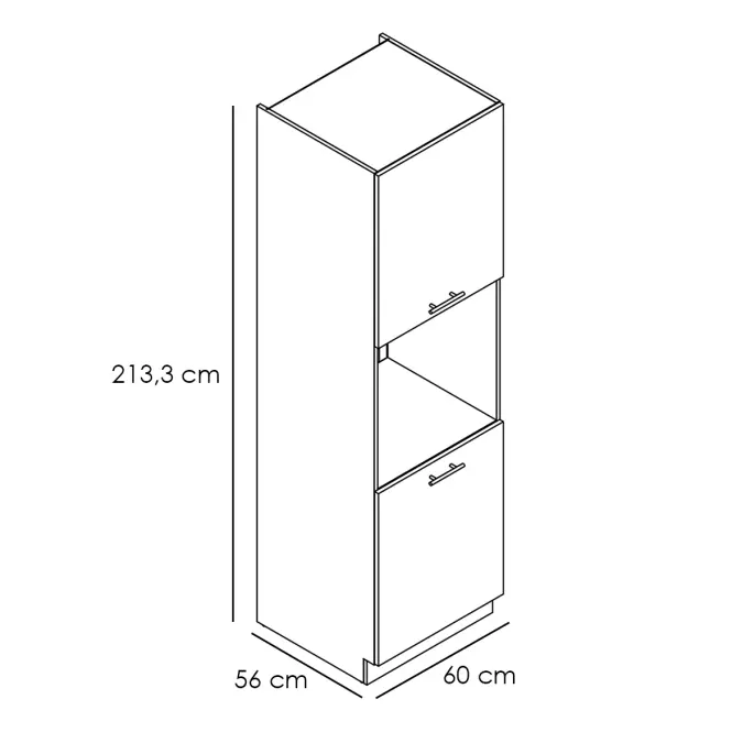 Kuchynská skrinka Denis d60pk mv 2133 pl čierna mat/biela,3