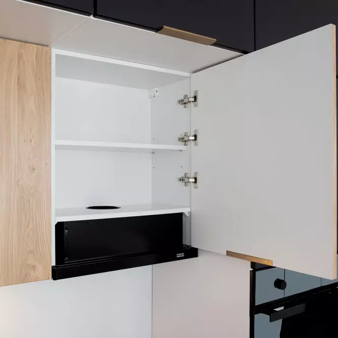 Kuchynská skrinka Denis d40sł 2133 pl 2fr čierna mat/biela