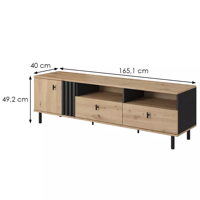MADIS TV stolík 165 B Dub Artisan/Antracyt