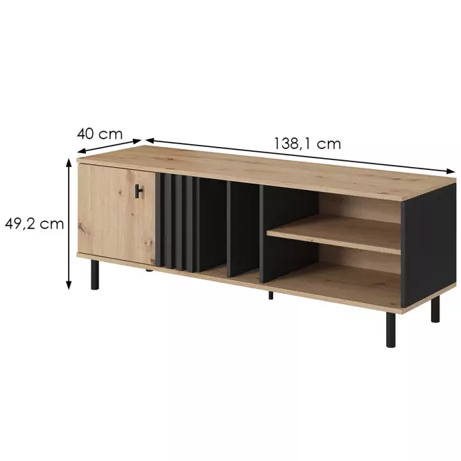 MADIS TV stolík 138 C Dub Artisan/Antracyt,2