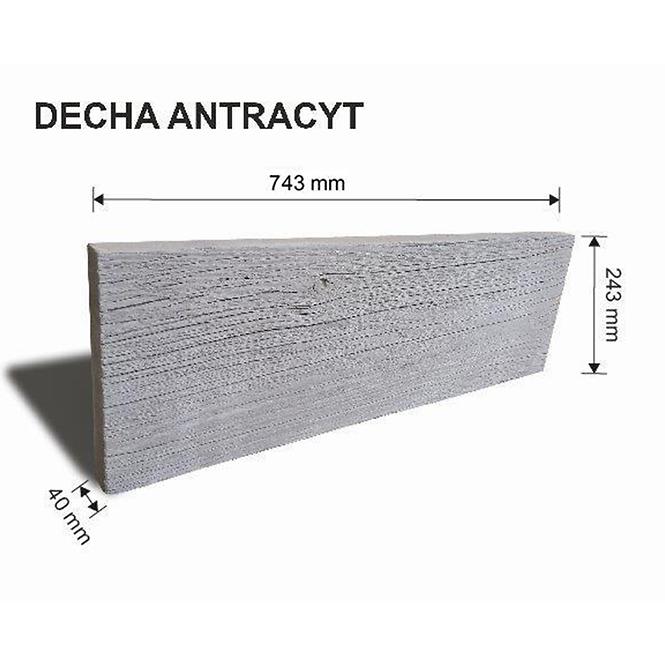 Záhradná  Doska Antic 75x25x4cm Antracyt