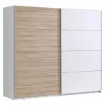 Skriňa Java 200 dub bianco/biely