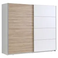 Skriňa Java 200 dub bianco/biely