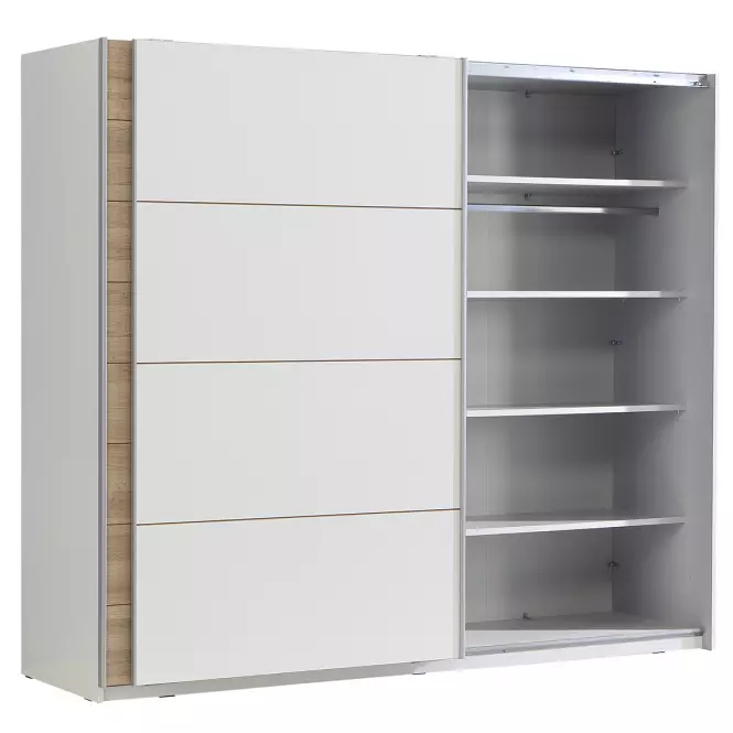 Skriňa Java 200 dub bianco/biely,3