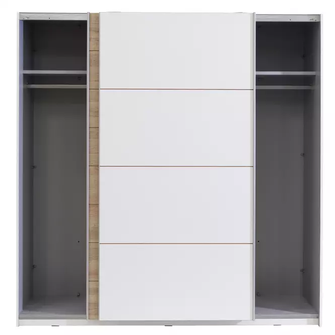 Skriňa Java 200 dub bianco/biely,4