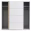 Skriňa Java 200 dub bianco/biely,4