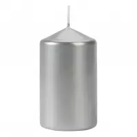 Sviečka valček 60/100 A1 strieborná metalíza 271
