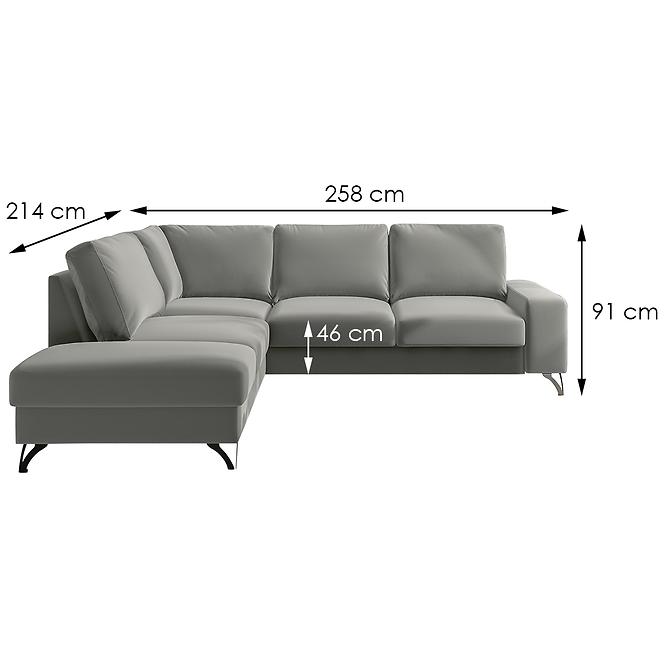 Rohová sedacia súprava Santi Mini Matt Velvet 85 L