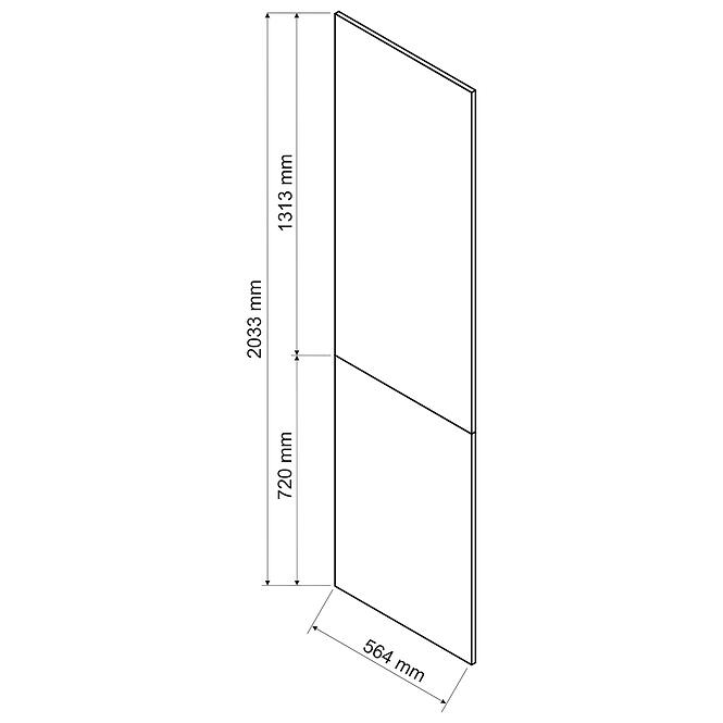 Panel bočný Irma 720 + 1313 svetlosivý Mat