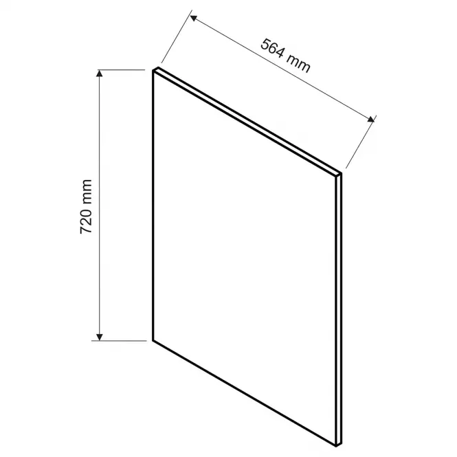 Panel bočný Irma 720x564 Svetlo šedá Mat,2
