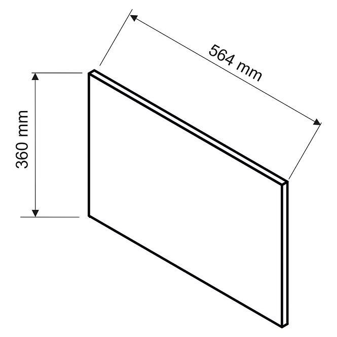 Panel bočný Irma 360x564 Biely hrášok Mat