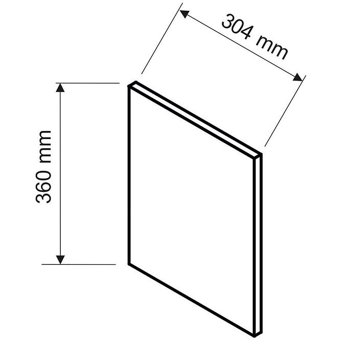 Panel bočný Irma 360x304 Biely hrášok Mat