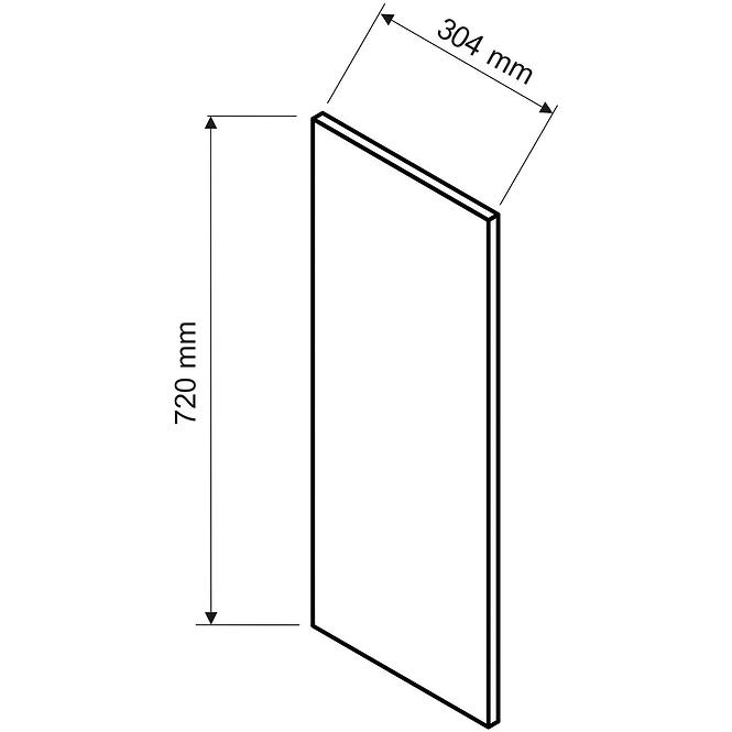 Panel bočný Irma 720x304 Biely hrášok Mat