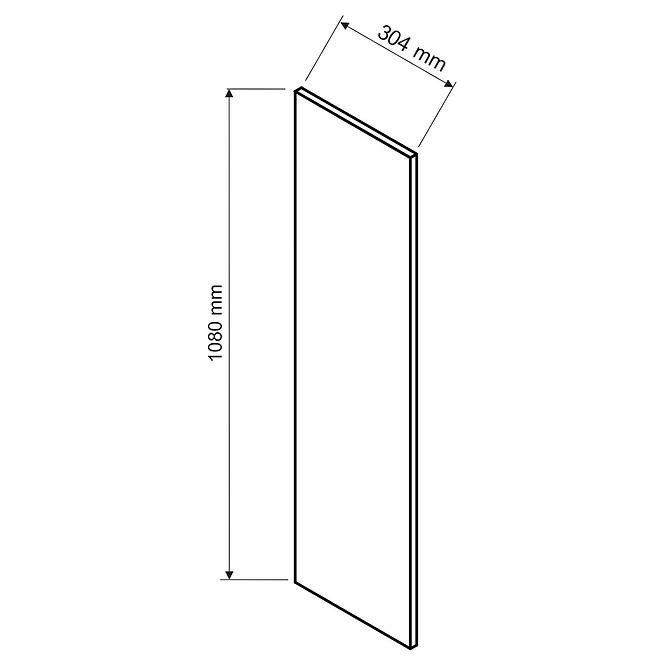 Panel bočný Irma 1080x304 Biely hrášok Mat