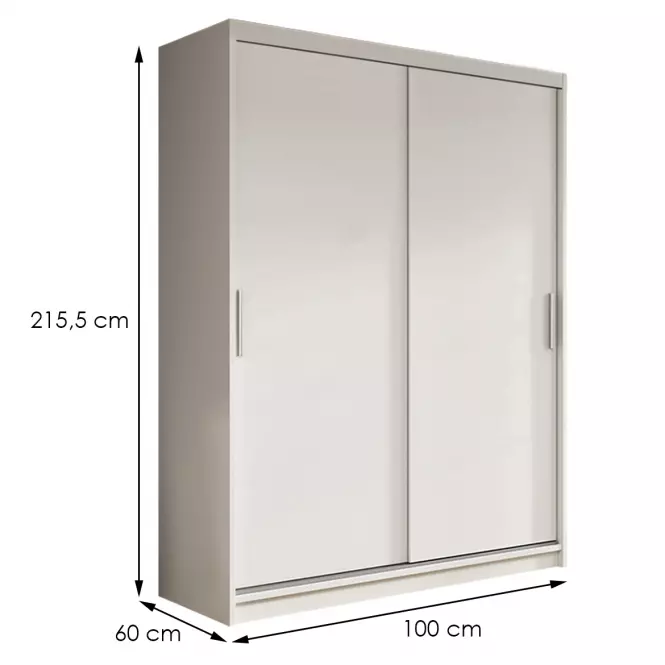 Skriňa Nico I 100 Biely,2