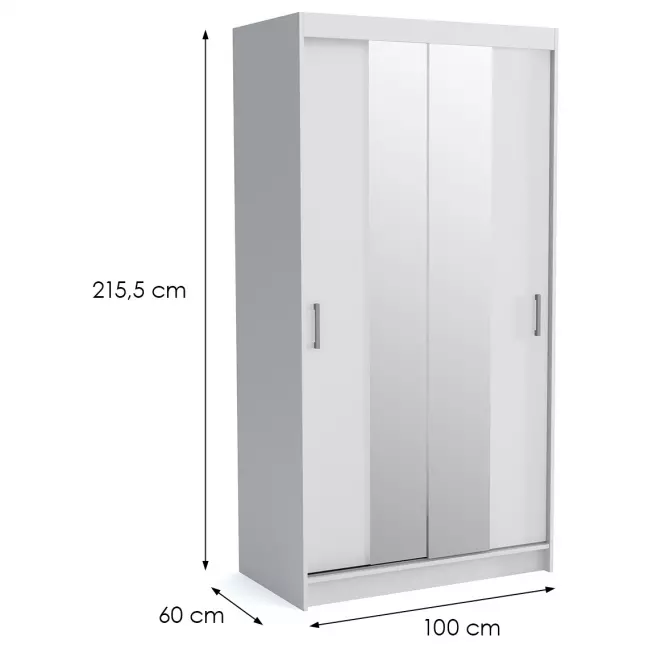 Skriňa Nico II 100 Biely