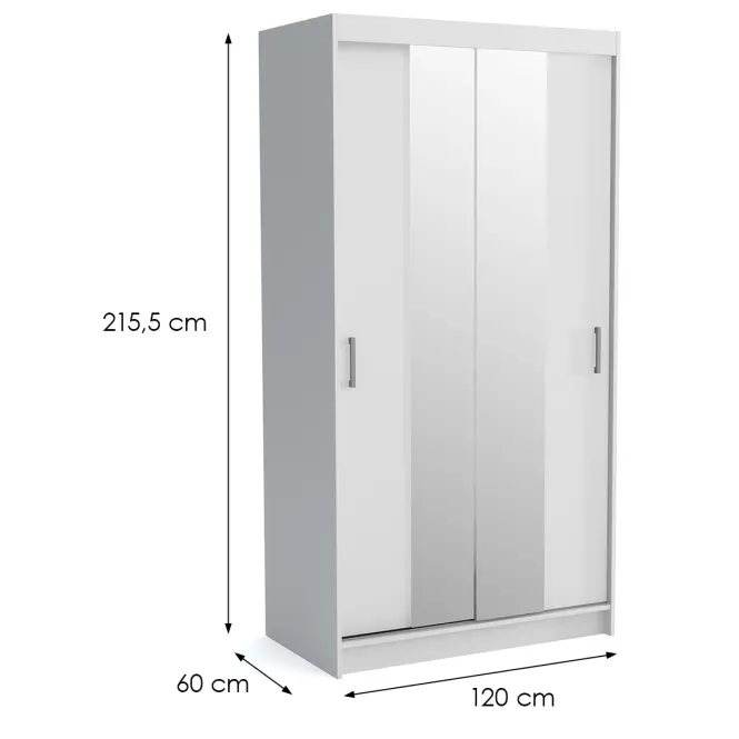 Skriňa Nico II 120 Biely,2