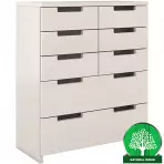 Komoda drevená borovica 8s Skandica Spectrum Biely