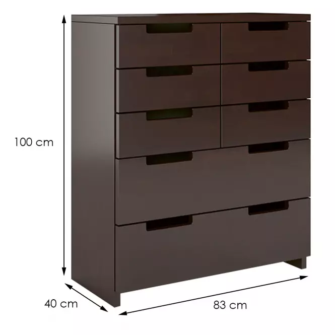 Komoda drevená buk 8s Skandica Spectrum Palisander,2
