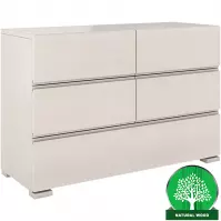 Komoda drevená borovica 5s Skandica Vestre Biely