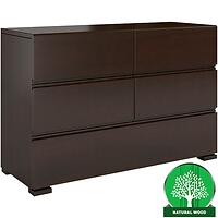 Komoda drevená borovica 5s Skandica Vestre Palisander