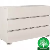 Komoda drevená borovica 6s Skandica Vestre Biely
