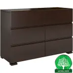 Komoda drevená  borovica 6s Skandica Vestre Palisander