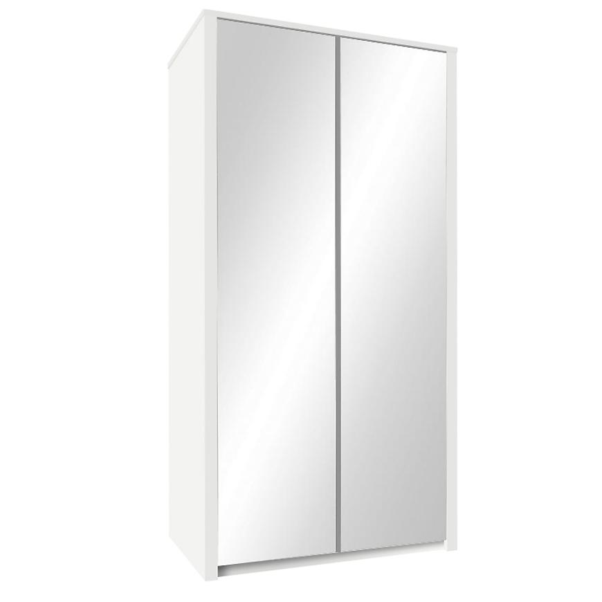 Skriňa Maxim 2SD zrkadlo biely