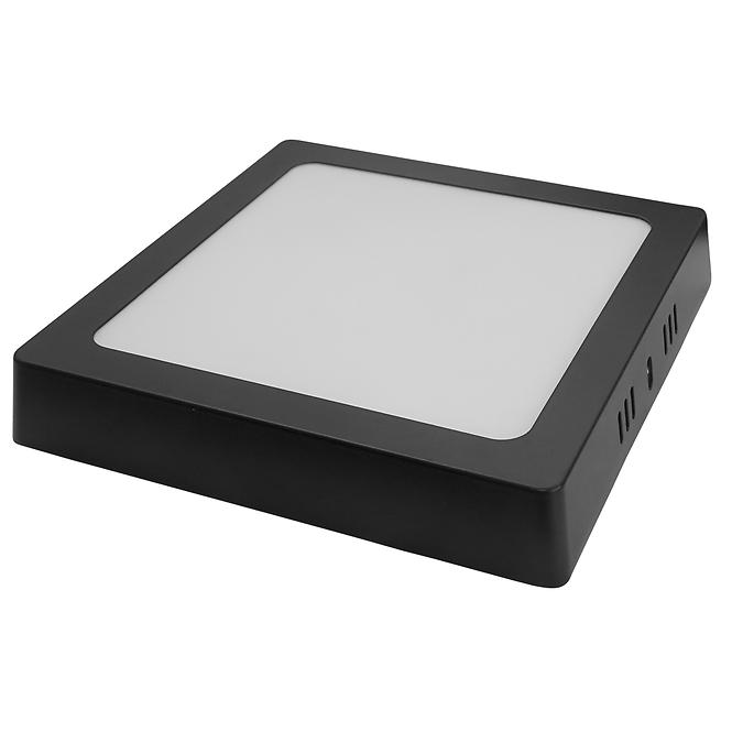 LED panelový blok 18W 4200K štvorcový čierny