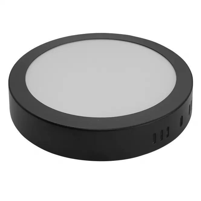 LED kruhový panel 12W 4200K okrúhly čierny,3