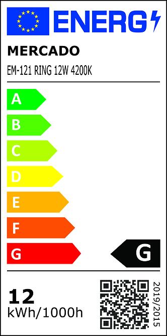 LED kruhový panel 12W 4200K okrúhly čierny