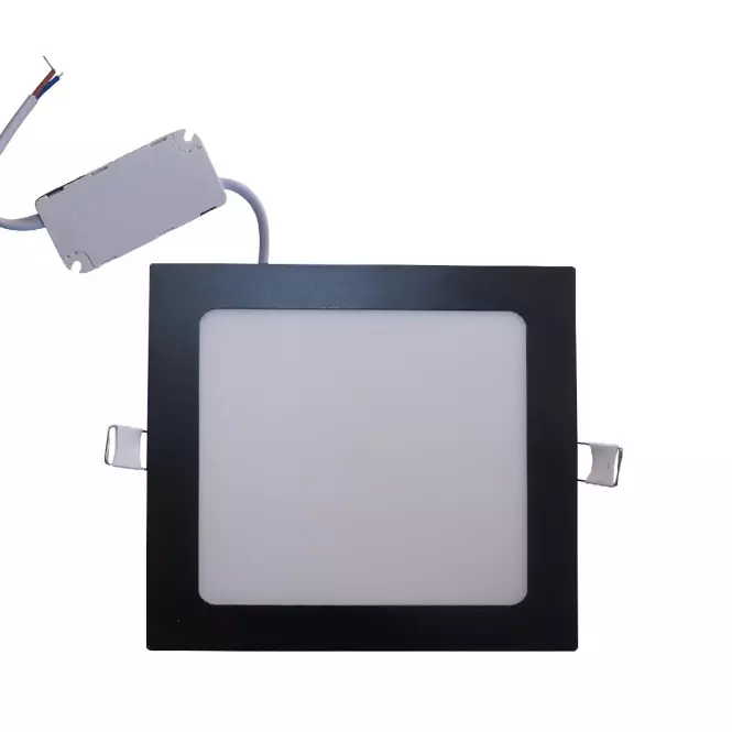 LED panel SQUARE 9W 4200K štvorcový čierny,3