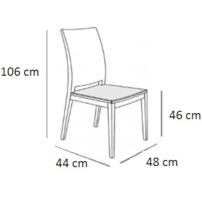 Stolička W105 biely mat DAG266 BB
