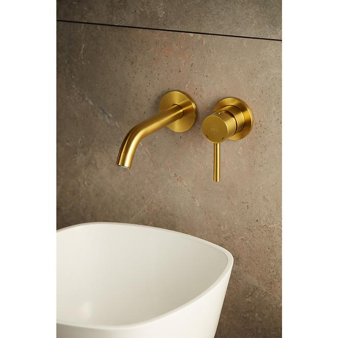 Batéria podomietková umývadlová Moza Gold,5