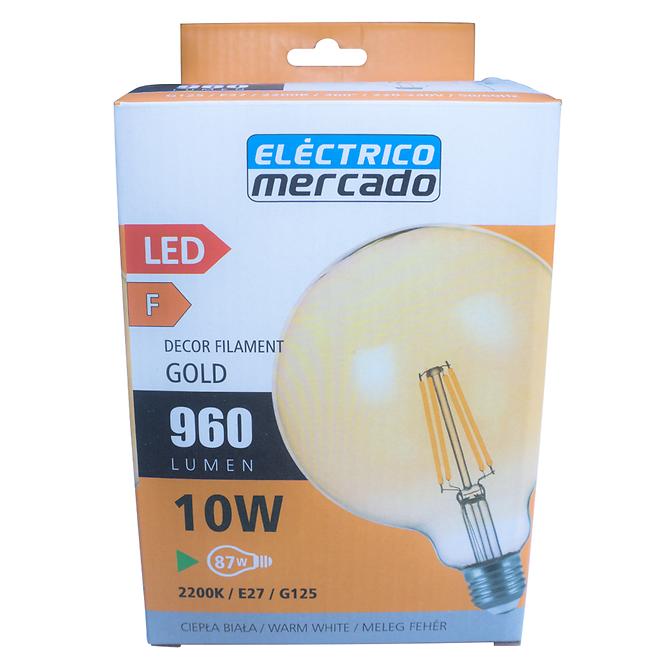 Žiarovka FL G125 10W/960LM E27 230V 2200K GOLD,3