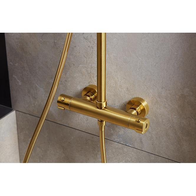 Sprchový set s termostatickou batériou Moza Gold Premium,6
