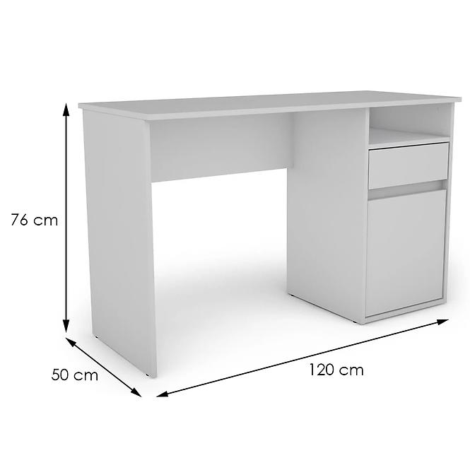 Písací stôl Sara 120x50x76 Biely 637149,2