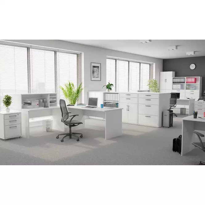 Nadstavec na  písací   stôl Torino 119x39,5x40 cm  biely 642668