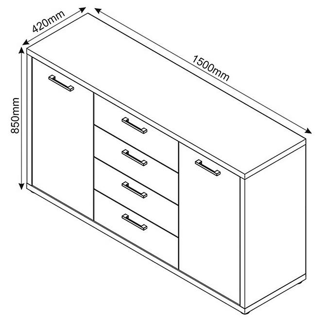 Komoda Vogue 150x42x85 16130