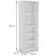 Regál Torino 5 police 80.5x40x220 Cm Biely 642670,2