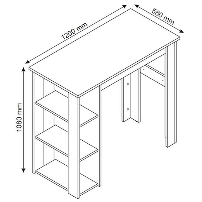 Barový stôl Vistig 120x58x108cm Dub 654774