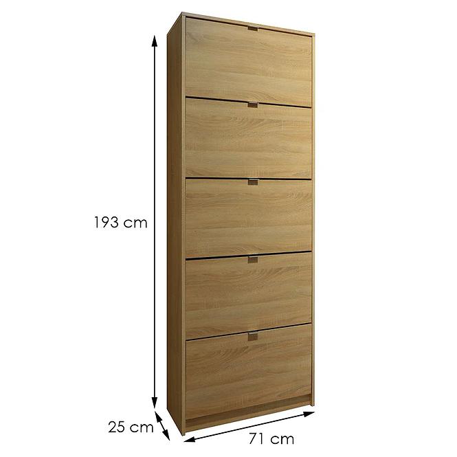 Skrinka na topánky Casper 5 71X25X193 601008,2